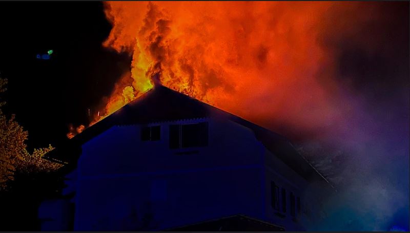 Wohnhausbrand durch defekten Wäschetrockner